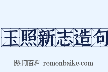 玉照新志造句是什么意思的图片